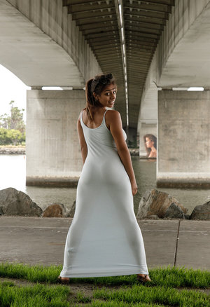 18 year old girl Nicole Ray showing off her tits and twat on golf course